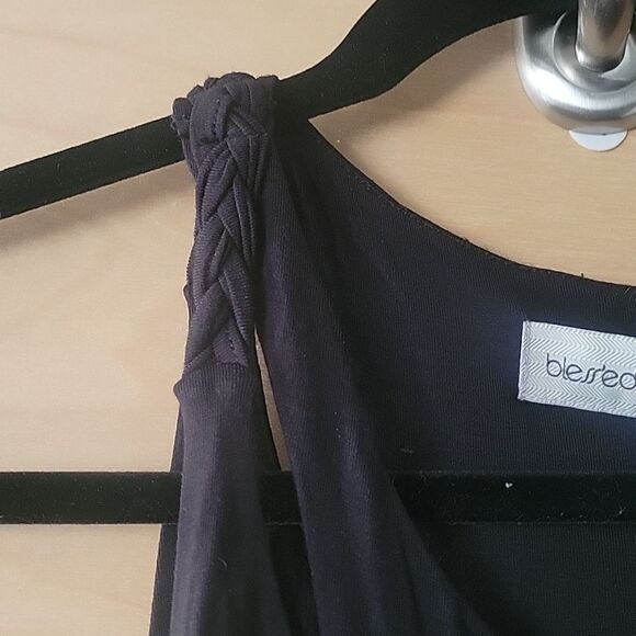 NWT Blessed Are Meek S Sexy Holey Smoke BodyCon Dress Black Cut Out Boho Indie - Picture 7 of 13